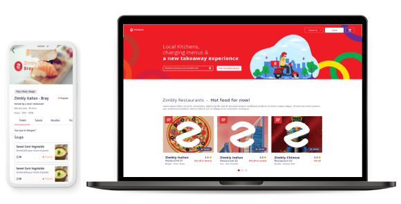 End-to-End Food Delivery Application for Zimblyeat.com, Ireland
